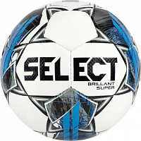 Футбольный мяч SELECT BRILLANT SUPER FIFA белый-синий-серый